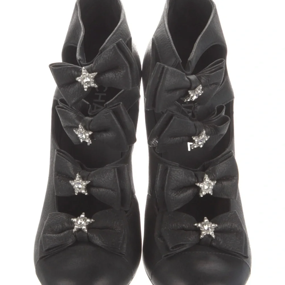 SHOES- Chanel Crystal Bow Cut Out Bootie - Picture 4 of 6